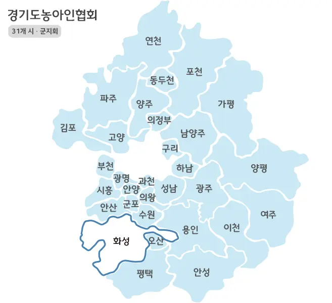 경기도농아인협회 시군지회 안내